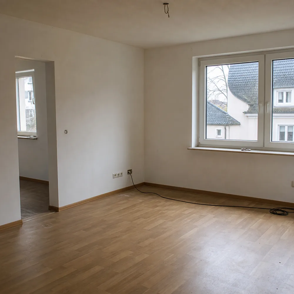 Gereinigte, leere Wohnung im Zustand der Übergabe